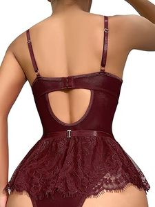 <b>Sexy</b> Solid Woman Lingerie Teddy Bodysuit Skirt <b>Set</b> - Product Image 2