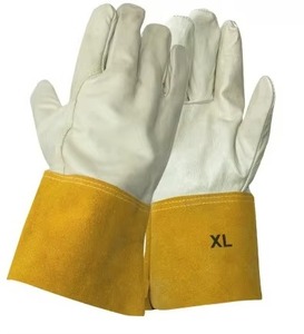 Nouveaux gants de travail en cuir pleine fleur pour hommes, respirants, offrant une protection complète des doigts, fabriqués au Pakistan. - Product Image 4