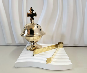 Quemador de Incienso Ecológico de Latón - Decoración Religiosa Tradicional para el Hogar, para Meditación, Relajación y Enfoque en la Oración - Product Image 4