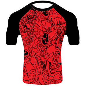 เสื้อรัดกล้ามเนื้อแขนสั้นพิมพ์ลายโลโก้กีฬาโต้คลื่น MMA BJJ แบบซับลิเมชั่นสำหรับยิวยิตสู ออกแบบเสื้อรัดกล้ามเนื้อของคุณเองได้ - Product Image 5