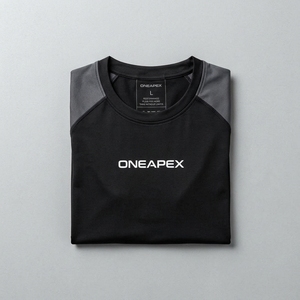T-shirt de compression noir personnalisé pour homme, manches courtes, coupe ajustée, protection anti-UV, pour la gym, le fitness et l'entraînement sportif, fabricant en gros - Product Image 2