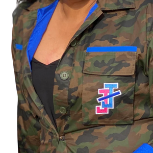 Camouflage stripped <b>Jacket</b> Full Zip Outdoor Outerwear Lightweight Casual Style Fashion Apparel Everyday Wear Clothing - Product Image 6