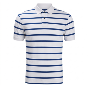 Camisas Polo de Dos Tonos para Hombre, Estilo Elegante, Corte Regular, 100% Algodón, Tela Ligera, Precios Bajos - Product Image 1