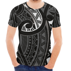 เสื้อยืดแขนสั้นลายเรขาคณิตสำหรับผู้ชาย ผ้าถักโพลีเอสเตอร์ ระบายอากาศได้ดี ทรงปกติ พิมพ์ลายดิจิทัล - Product Image 2