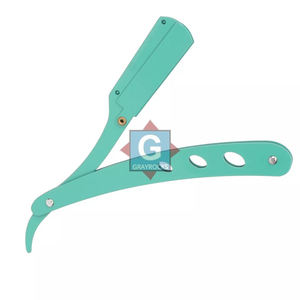 Afeitadora de Acero Inoxidable Verde Lima para Hombre, Cuchilla para Limpiar la Barba, Afeitado Suave - Product Image 5