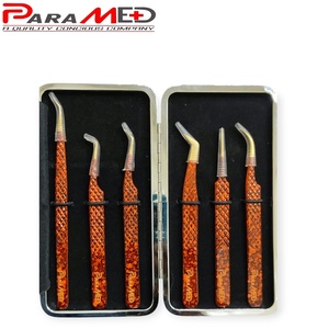 Pinzas profesionales de Extensión de pestañas de acero inoxidable Embalaje personalizado con increíble diseño y kits de punta de fibra de recubrimiento - Product Image 2