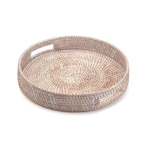 Plateau de service en rotin tissé populaire, forme ronde, style décoratif, plateau rond en rotin décoratif pour salon, table basse - Product Image 4