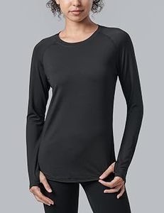 Camiseta Deportiva para Correr con Orificios para el Pulgar, Suave, de Manga Larga para Mujer, para Uso Diario - Product Image 3
