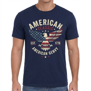 เสื้อยืดคอกลมสำหรับผู้ชายเสื้อยืดคอกลมพิมพ์ลายโลโก้ตามสั่ง - Product Image 2