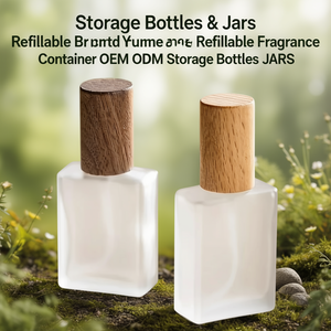 Wholesale Eco-Friendly Luxury Handmade Wooden <b>Perfume</b> Bottle Refillable Fragrance <b>Container</b> OEM ODM Storage Bottles Jars - Product Image 3