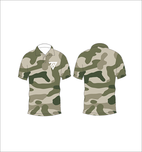 Polo con estampado abstracto en verde oliva y beige para hombre, camiseta informal de manga corta con cuello transpirable para golf y verano - Product Image 6