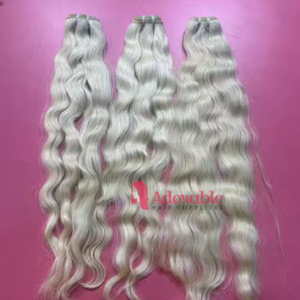 Extensiones de Cabello Humano Virgen Remy Indio, Ondulado Natural Rubio 613, Suave, 100 Gramos, Doble Trama a Máquina, Pre-Adheridas con Cinta - Product Image 6