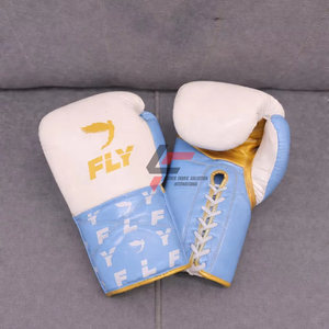 Gants de boxe de sparring professionnels neufs, sur mesure, en cuir de haute qualité, confortables, à lacets - Product Image 4