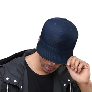<b>Navy</b> Blue 6-Panel Cotton Mesh <b>Baseball</b> <b>Cap</b> Unisex Adjustable Flat Brim Casual Outdoor Hat Spring Summer Wear - Product Image 6