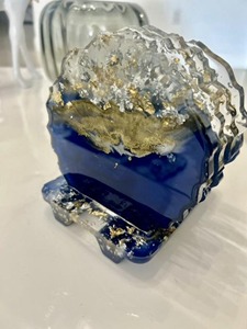 Customized Color Epoxy Resin Coaster Set With Unique Design Custom Size Promotional Office Drink - Product Image 3