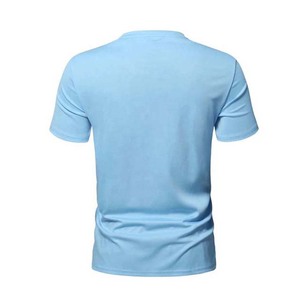 Camisetas de Manga Corta Formales para Hombre, Cuello Redondo, 100% Algodón, Corte Holgado, Anti-Pilling, Alta Calidad, Color Personalizado, Gimnasio, Fitness - Product Image 3