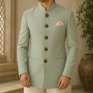 Botones de Metal Personalizados de Lujo con Eslabón de Latón, Esmalte Negro y Diseño Floral de Aves Doradas para Blazer, Sherwani y Traje de Hombre - Product Image 2
