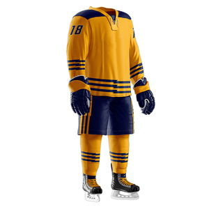 Uniformes de Hockey sobre Hielo de Alta Calidad, 100% Poliéster, Más Vendidos, Uniformes de Hockey sobre Hielo de Secado Rápido, Servicio Personalizado OEM ODM - Product Image 5