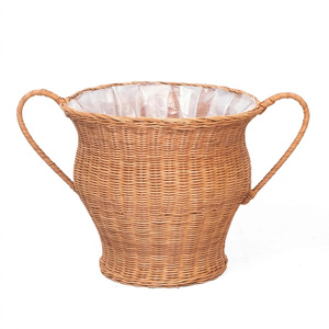 Cestas de mimbre natural de bajo costo, macetas verdes para plantas, macetas para decoración del hogar y jardín - Product Image 3