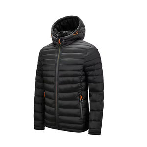 Wholesale High Quality <b>Men's</b> Winter Padded Coat, Hooded Padded Top, <b>Warm</b> Quilted <b>Jacket</b> with Colorful Zipper Pockets - Product Image 1