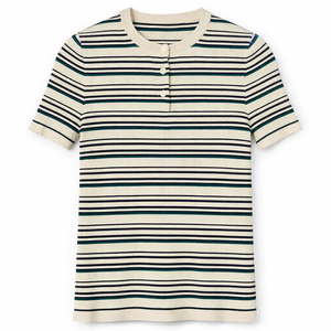 Camiseta de Algodón Preencogida a Rayas, Corte Clásico, Ropa Transpirable de Verano, Camiseta Sublimada Transpirable al por Mayor, Lisa o Estampada - Product Image 5