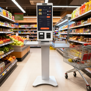 Kiosque interactif de commande de repas 24 pouces avec paiement en libre-service, accepteur de billets et distributeur de tickets - Product Image 1