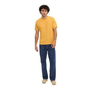 T-shirt uni à col rond et manches courtes pour homme, coupe droite classique, devant uni, décontracté, basique, personnalisable, marque privée, fabricant de vêtements en gros - Product Image 1