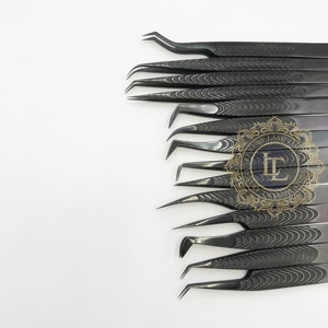 Vente chaude Premium Qualité Noir Plasma Revêtement Cils Pince À Épiler Durable Testé À La Main Meilleur Prix avec Marque Privée - Product Image 5