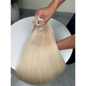 Extensiones de Cabello Rubio Platino al por Mayor, Cabello Humano Virgen Vietnamita Liso Extremo de Doble Trama 613 al por Mayor - Product Image 5