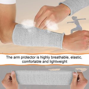 Manguito Protector de Brazo Resistente a Cortes, Nivel 5 de Protección, Negro, Unisex, para Trabajo de Seguridad, Tejido Duradero para Deportes y Uso Diario - Product Image 3