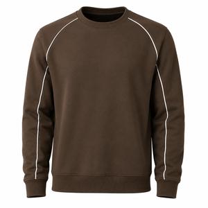 Pull-over en tricot pour homme, col rond, manches raglan, couleur unie, style décontracté, coupe régulière, style automne, sweat-shirt pour homme, faible MOQ - Product Image 1