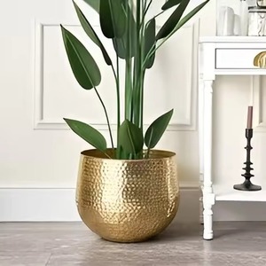 Maceta Metálica Vintage con Acabado Rústico, Maceta Decorativa para Plantas de Interior y Exterior, para Hogar, Jardín, Balcón, Decoración Elegante - Product Image 5