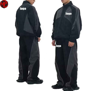 Adjustable Fit Jacket and <b>Pants</b> Set Windproof Nylon Windbreaker Tracksuits for Men Custom Sweatsuits Unisex Sets with Logo - Product Image 3