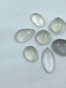 White <b>Colour</b> Moonstone Top Quality Crystal Stone 26.38Carat 7Pcs High Quality for Jewelry Making - Product Image 3