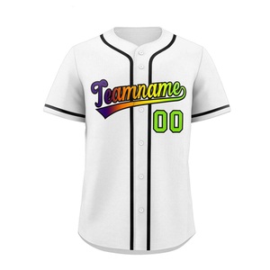 Factory Price 2026 100% Polyester Made Oem Custom Fashion Print Red and Black <b>Baseball</b> Full Button Jersey Order Now - Product Image 3