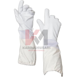 Gants d'apiculture de haute qualité à manches longues, en cuir et coton, pour la protection des apiculteurs lors des travaux en apiculture et la sécurité des apiculteurs - Product Image 1