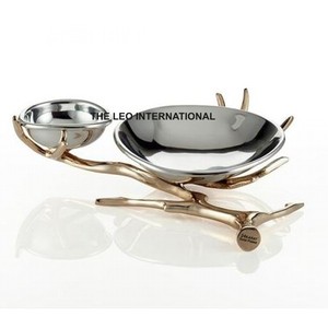 Bol à dattes en métal de luxe islamique pour le Ramadan, décoration de table, plat de service arabe pour fruits secs, centre de table pour la maison - Product Image 3