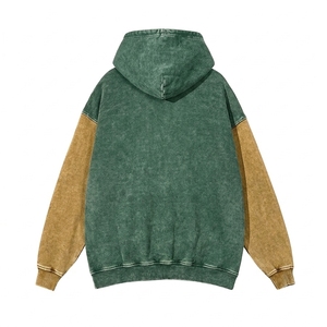 Sweat à capuche personnalisé en gros pour garçons, en tissu épais délavé, respirant et à séchage rapide, pour hommes, effet délavé à l'acide - Product Image 2
