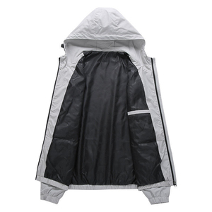 Novedad de Otoño, Chaquetas Deportivas Personalizadas con Capucha para Hombre, Chaqueta Cortavientos Impermeable Vintage con Cremallera de Poliéster - Product Image 2