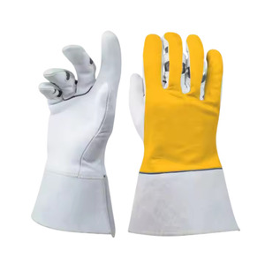 Gants de soudage TIG haute performance et robustes en cuir de chèvre et de vache pleine fleur, résistants à l'abrasion, pour la construction et la sécurité - Product Image 4
