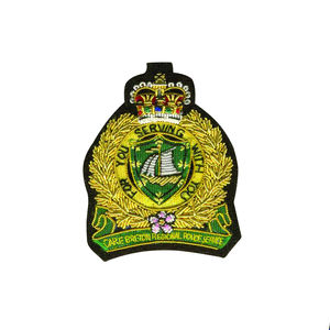 Écusson rectangulaire brodé main en fil de bouillon, fabrication pakistanaise, à coudre sur tissu, couleurs personnalisées, pour uniformes - Product Image 5