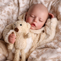 Muñeca Bebé Reborn Babeside RTS Twinnie de 17 Pulgadas, Cuerpo Completo de Vinilo, Mini Juguete Suave, Bebé Niña Dormida, Envío Rápido