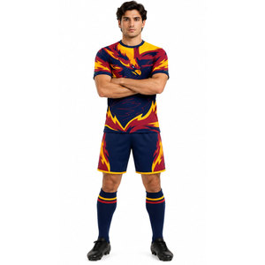 Conjunto de Uniforme de Fútbol de Poliéster Estampado de Alta Calidad 2027, Colores Personalizados, Diseño Único, Antibacteriano - Product Image 2