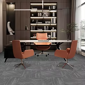 Modern Non-Slip PET Loop Pile <b>Puzzle</b> Pattern Square Carpet Tiles 50x50 for Bedroom Living Room & Hotel - Product Image 1