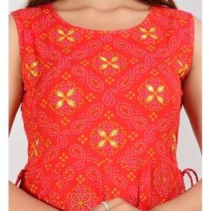 AARTI FASHION Salwar Kameez Décontracté Respirant à Taille Élastique, Silhouette Trapèze, Tissu Tissé à Nouer pour Tous les Jours - Product Image 4