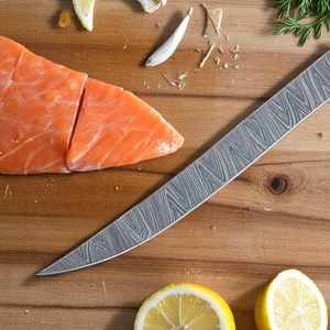 A&M Enterprises Handmade Damascus Steel Fillet Knife Rosewood Handle Steel Cap Decorative Professional Hunting Knives - Product Image 5