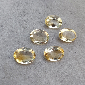 Piedra Preciosa Suelta de Citrino Natural Amarillo de Grado AAA+, Corte Facetado Ovalado, Calibrada, para Joyería - Product Image 3