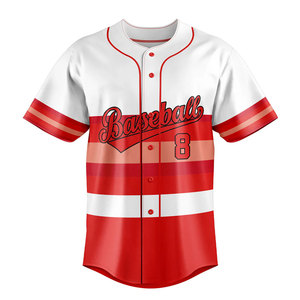 <b>Top</b> Sale Baseball Jersey Sportswear Customized Logo Sublimation Comfortable Quick Dry Full Button-Up Baseball Jersey - Product Image 5