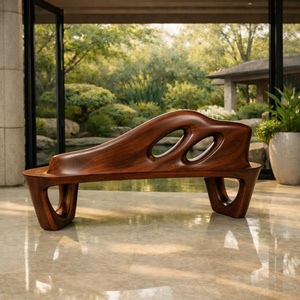 Banc en bois massif Luxali C009, dossier incurvé, écologique, durable, meubles d'extérieur, entrée, salon, hall d'entrée - Product Image 6