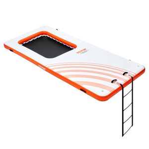 Piattaforma galleggiante gonfiabile 15x 6.5ft 4 * 6FT trampolino maglia piscina antiscivolo tappetino d'acqua portatile borsa staccabile scala per - Product Image 1